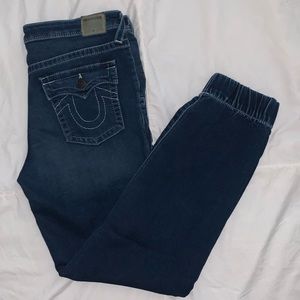 True Religion boys XL denim knit joggers
